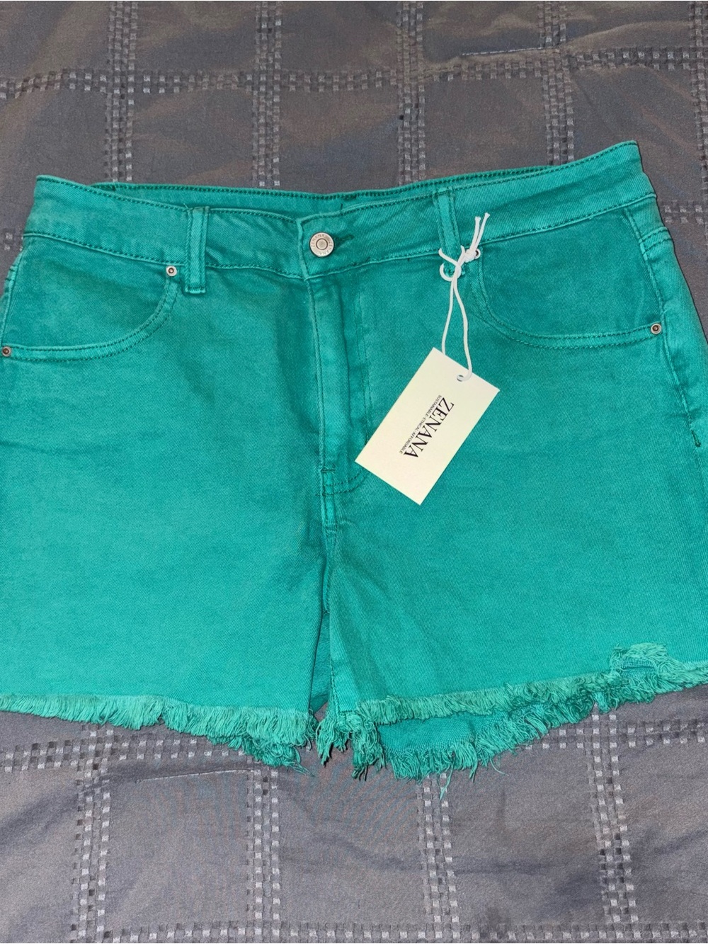 Zenana Green Jean Shorts